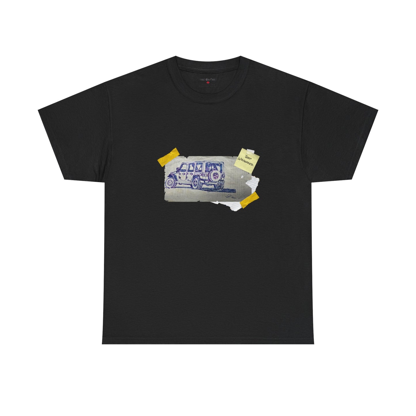 Jeep Drawing Print Unisex Heavy Cotton Tee
