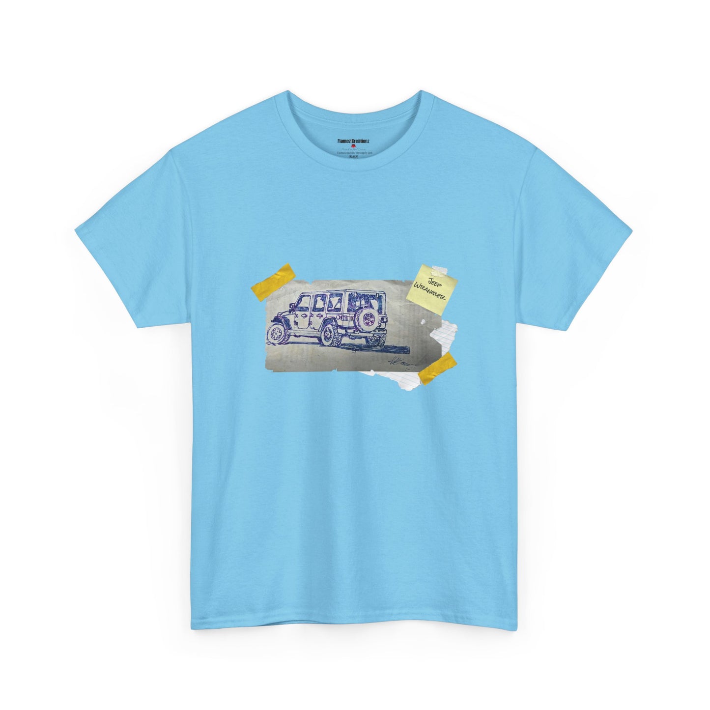 Jeep Drawing Print Unisex Heavy Cotton Tee