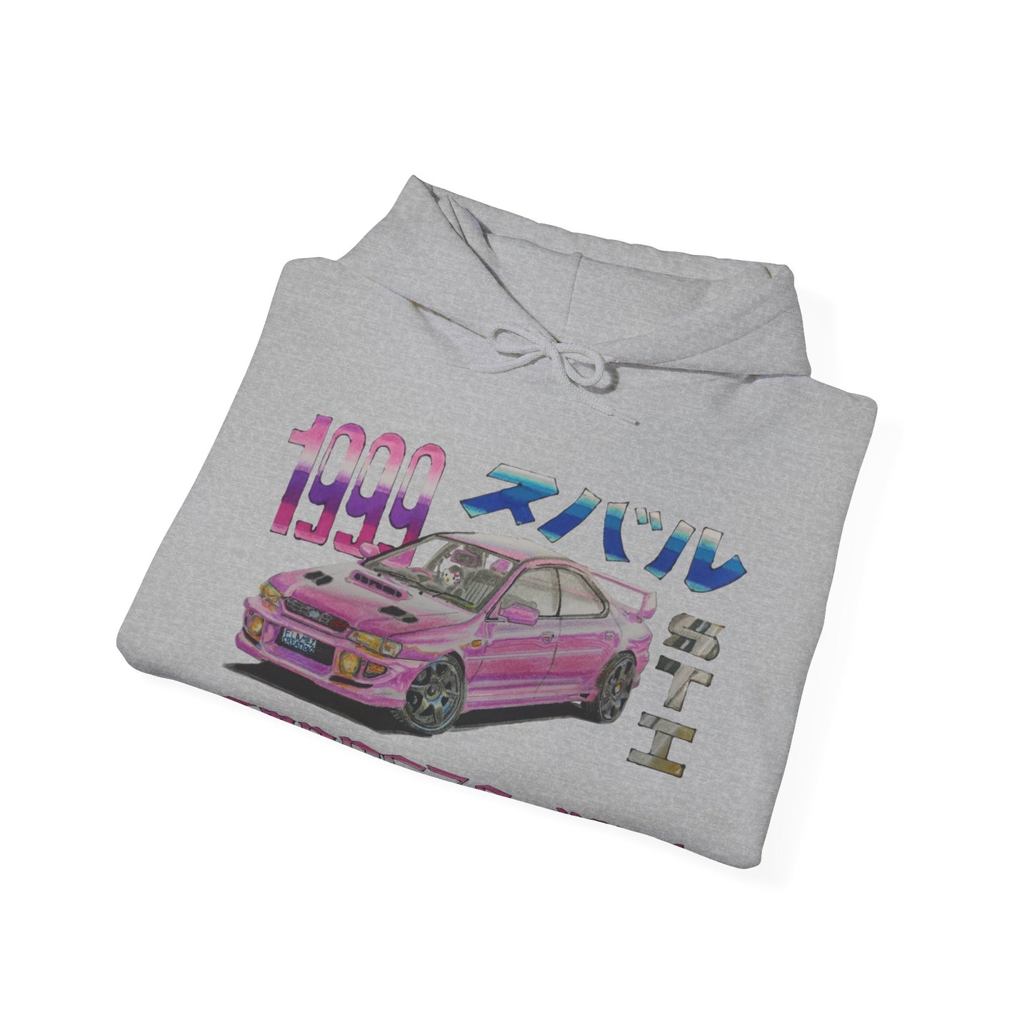 Hand Drawn Pink Impreza WRX Unisex Hoodie