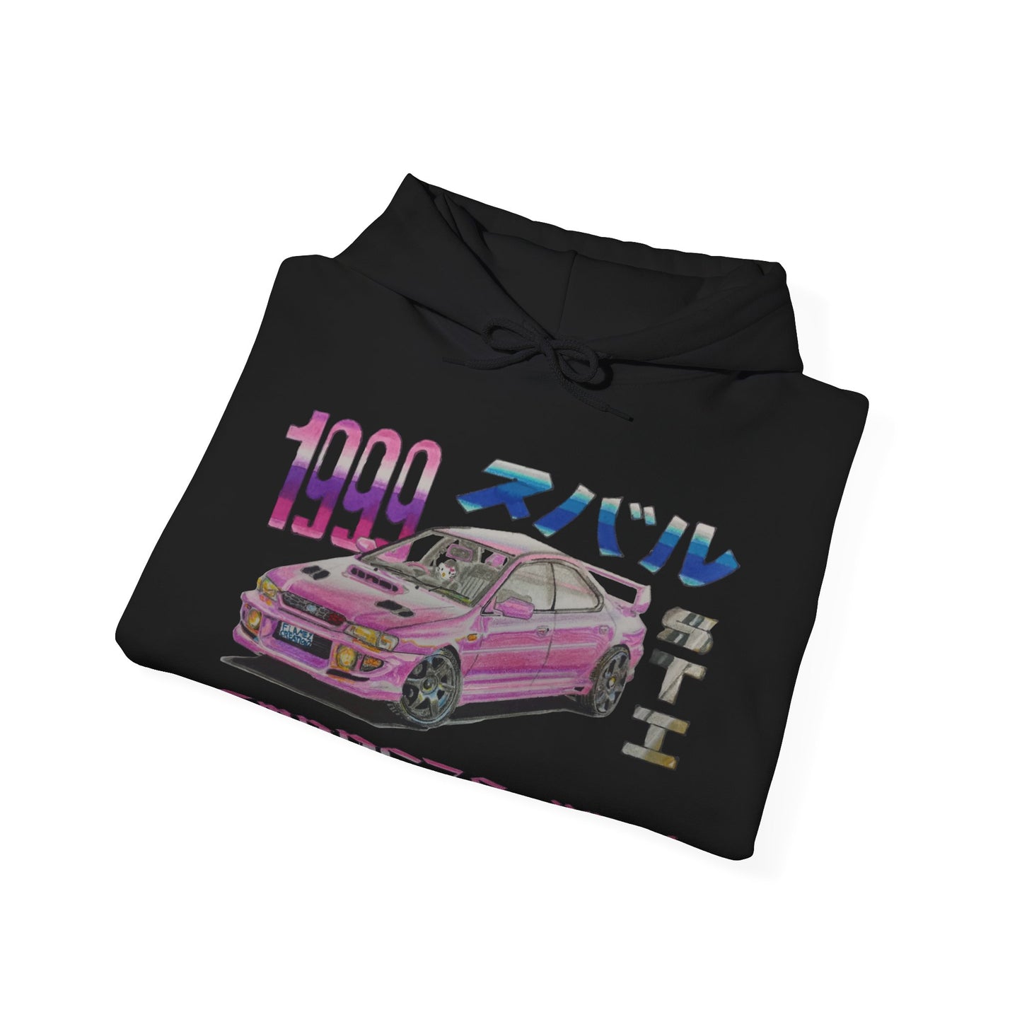 Hand Drawn Pink Impreza WRX Unisex Hoodie