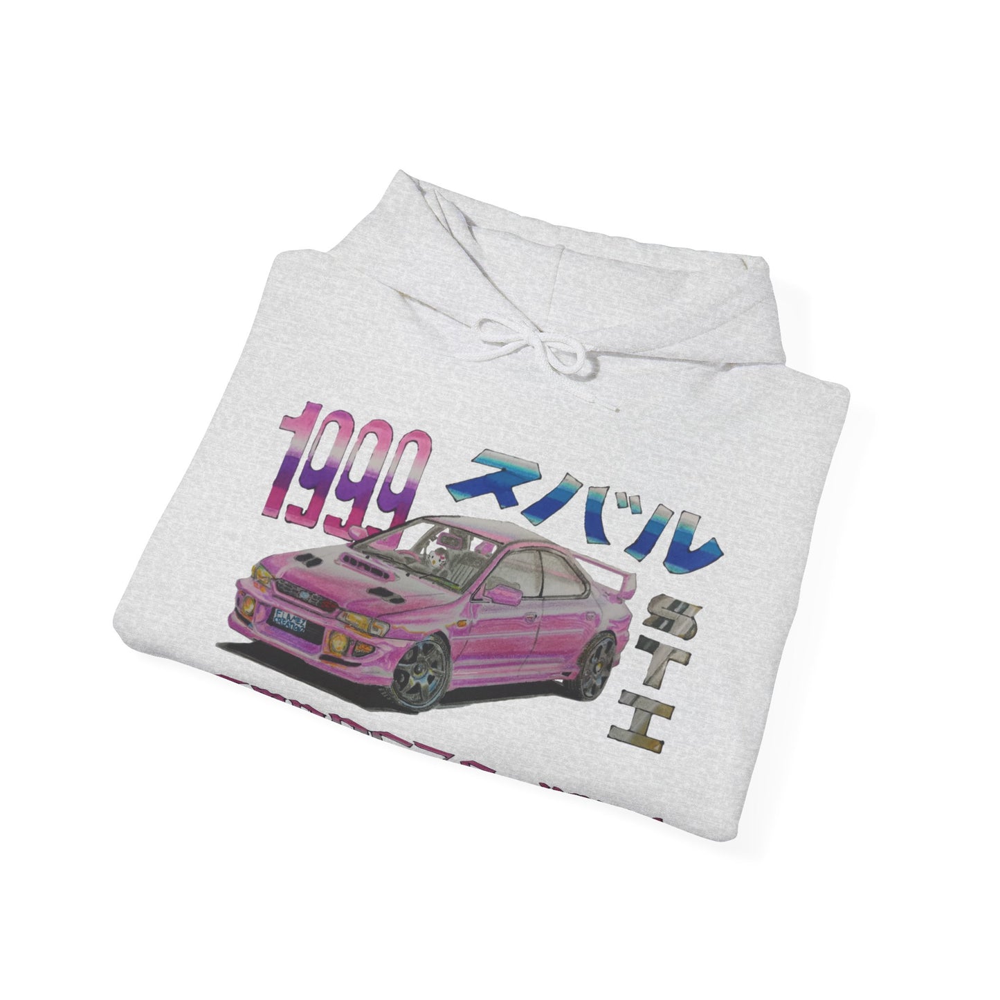 Hand Drawn Pink Impreza WRX Unisex Hoodie