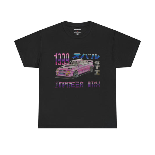 Hand Drawn Pink Impreza WRX Unisex Heavy Cotton Tee