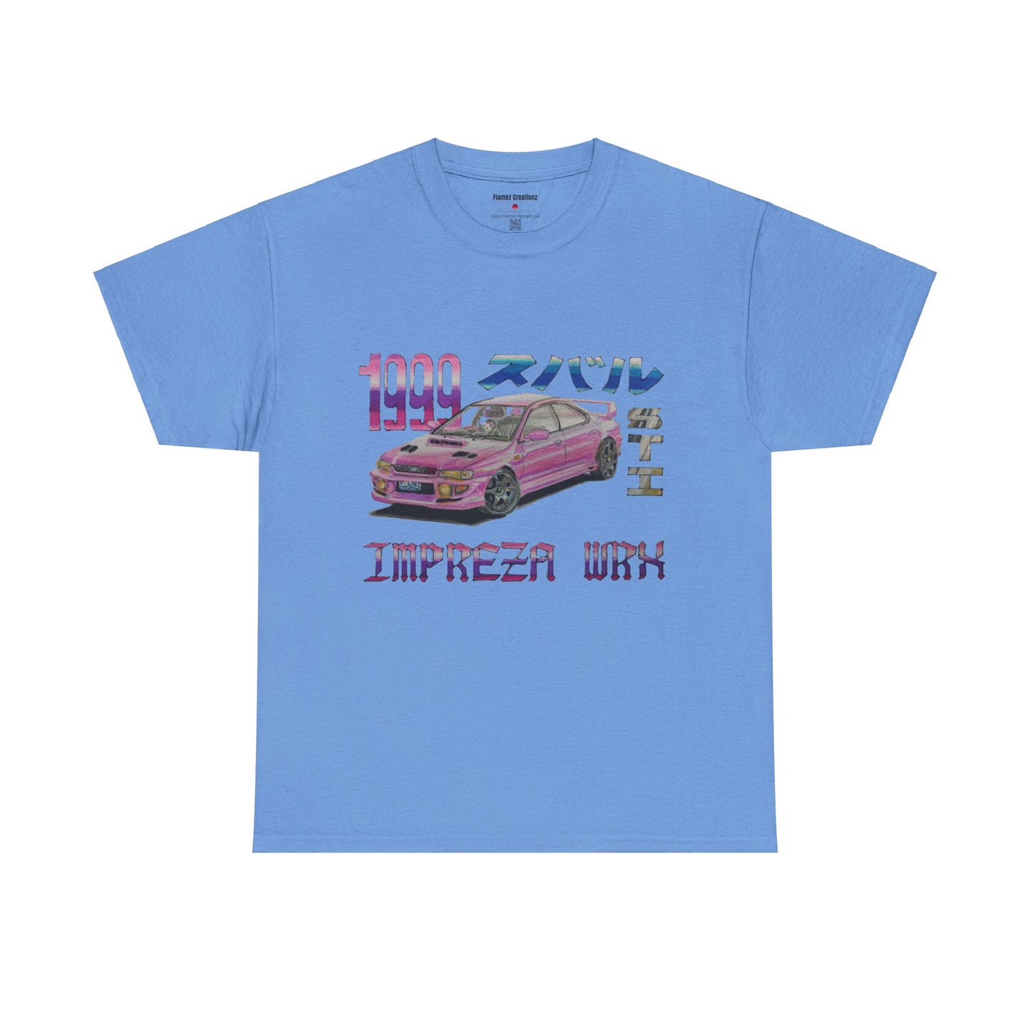 Hand Drawn Pink Impreza WRX Unisex Heavy Cotton Tee
