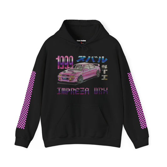 Hand Drawn Pink Impreza WRX Unisex Hoodie
