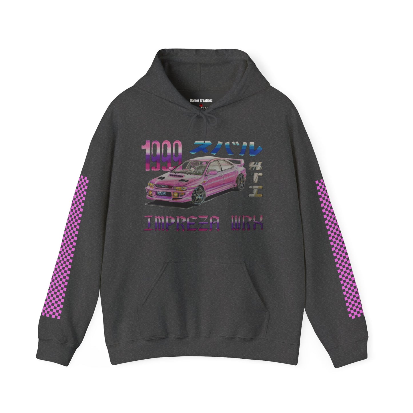 Hand Drawn Pink Impreza WRX Unisex Hoodie
