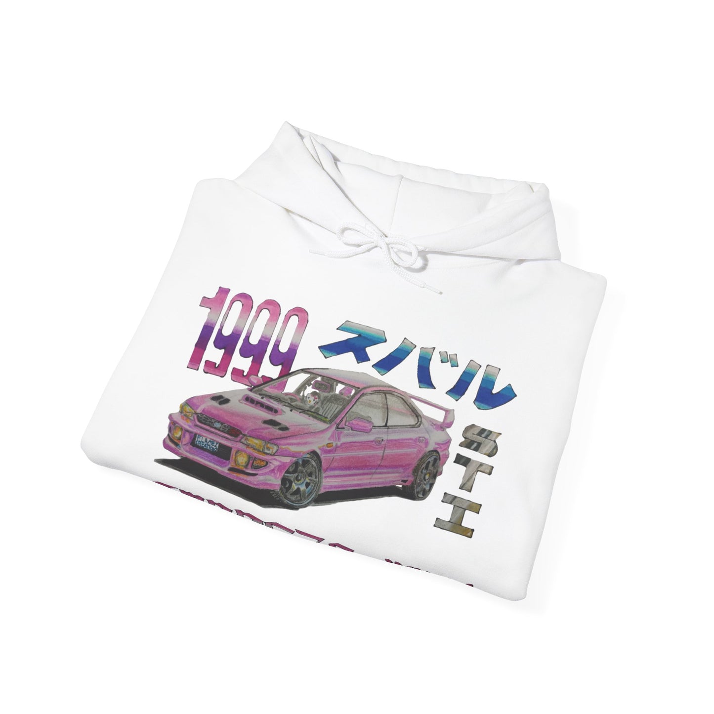 Hand Drawn Pink Impreza WRX Unisex Hoodie