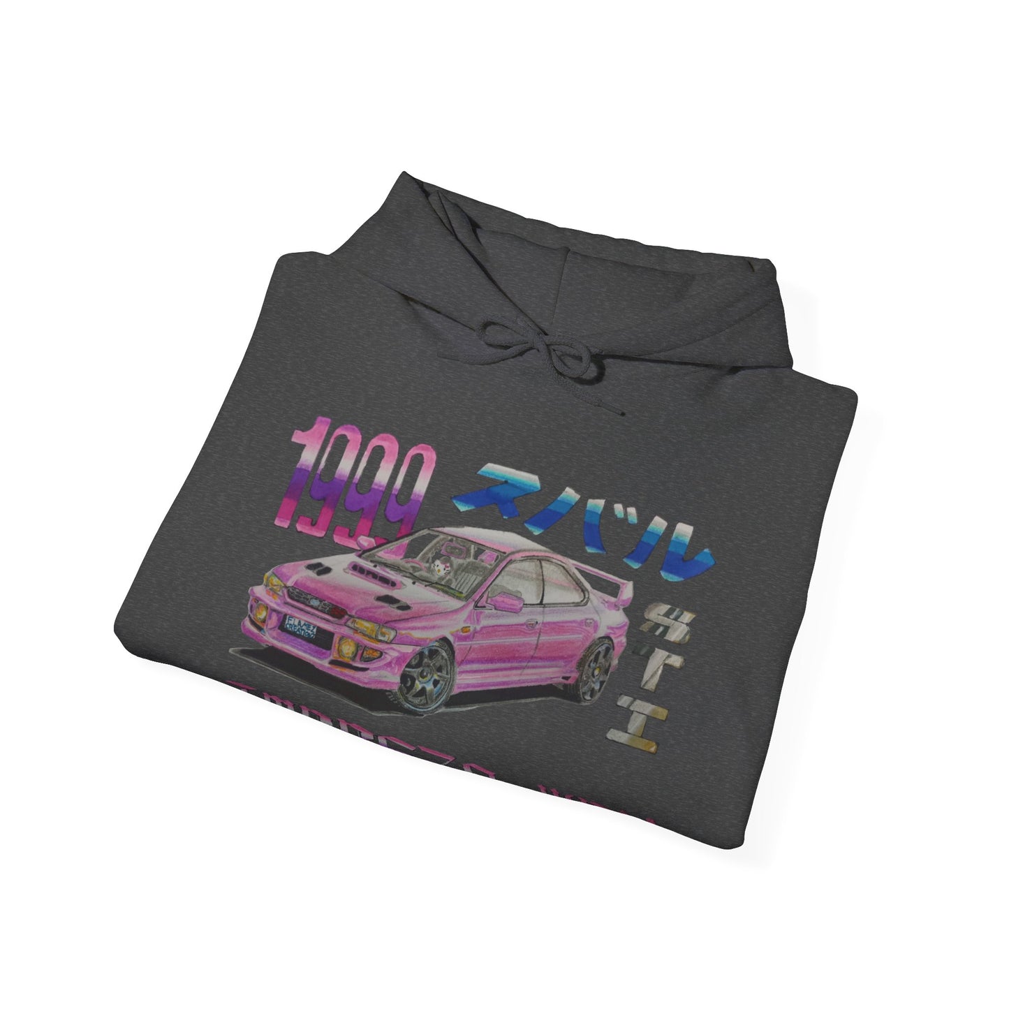 Hand Drawn Pink Impreza WRX Unisex Hoodie