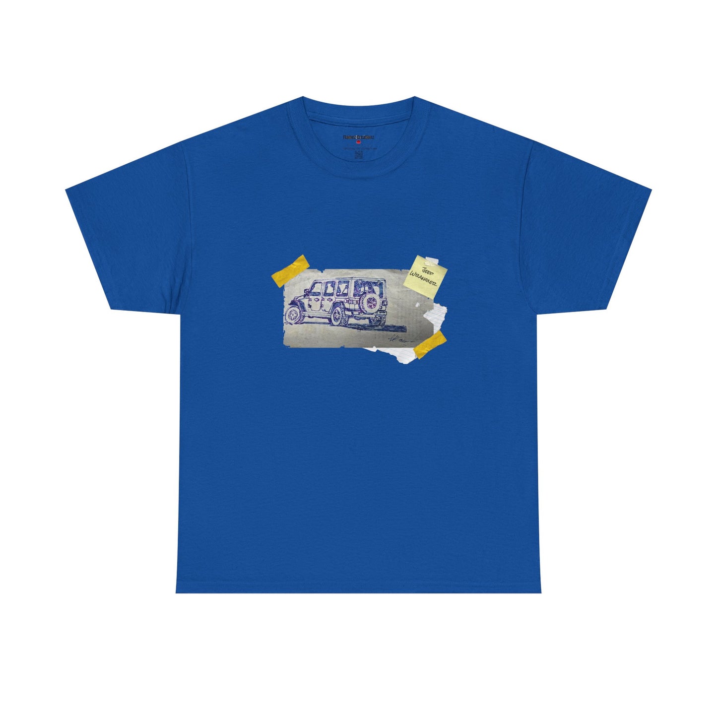 Jeep Drawing Print Unisex Heavy Cotton Tee
