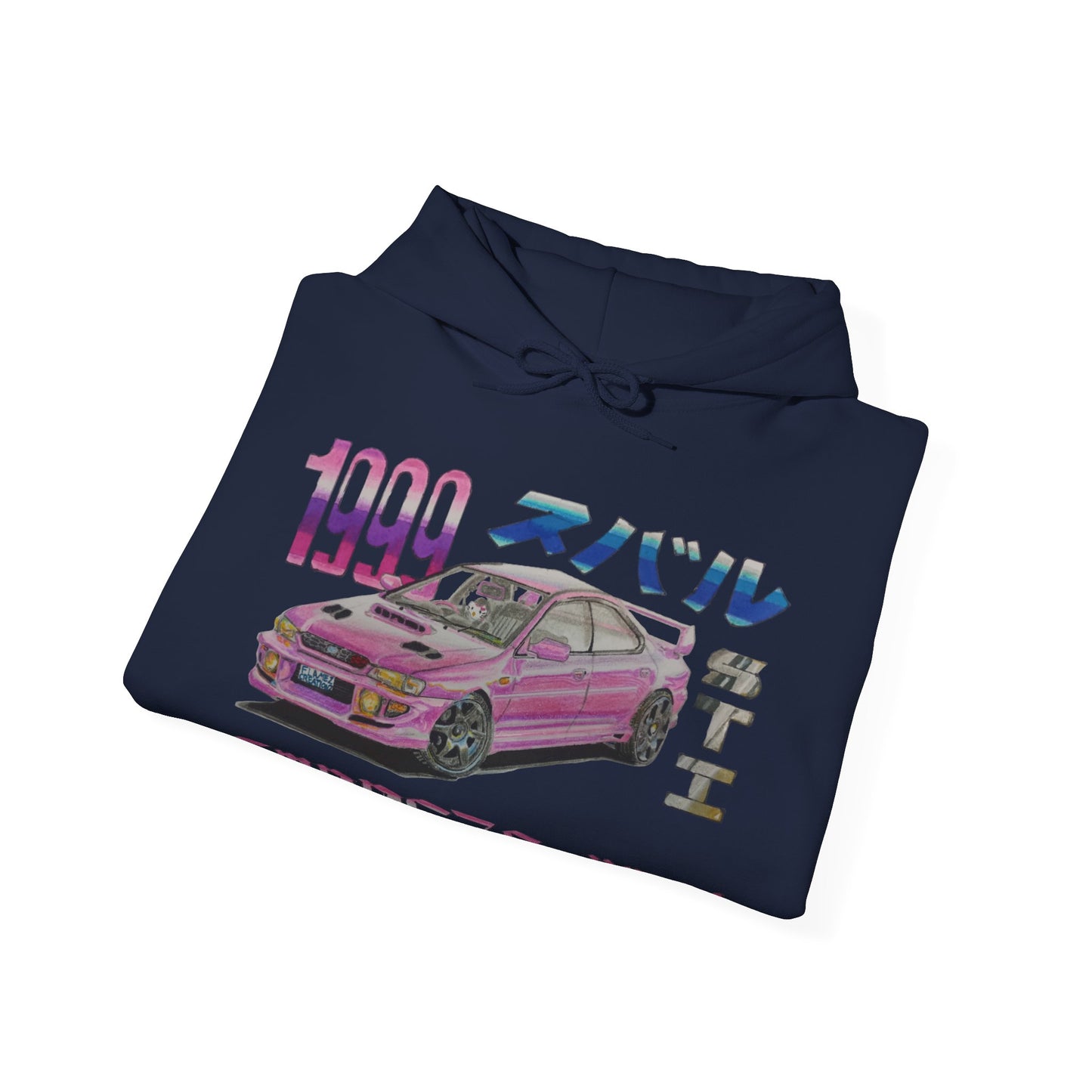 Hand Drawn Pink Impreza WRX Unisex Hoodie