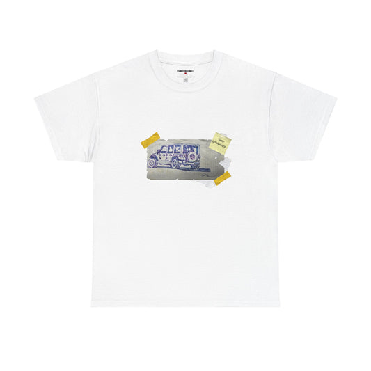 Jeep Drawing Print Unisex Heavy Cotton Tee
