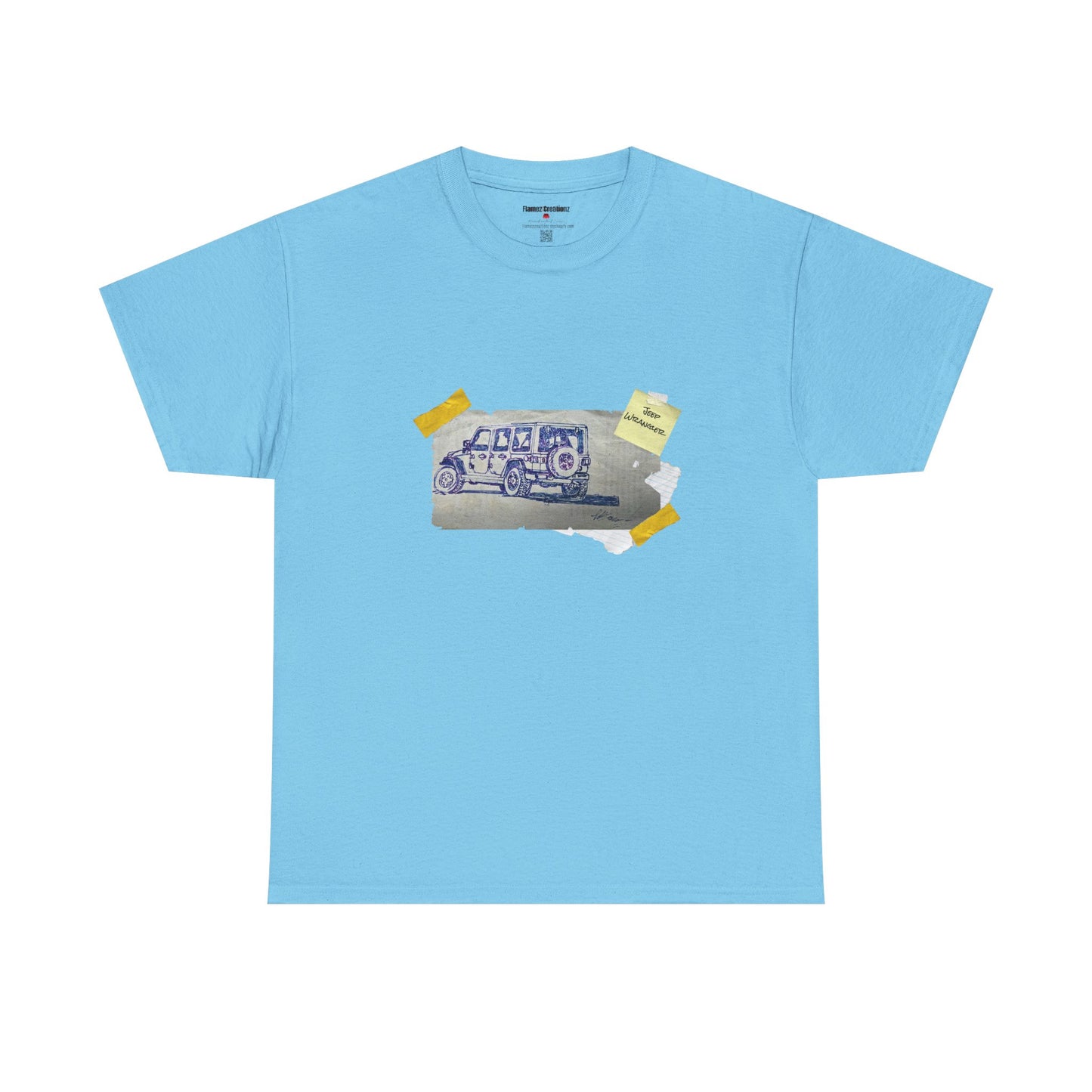 Jeep Drawing Print Unisex Heavy Cotton Tee
