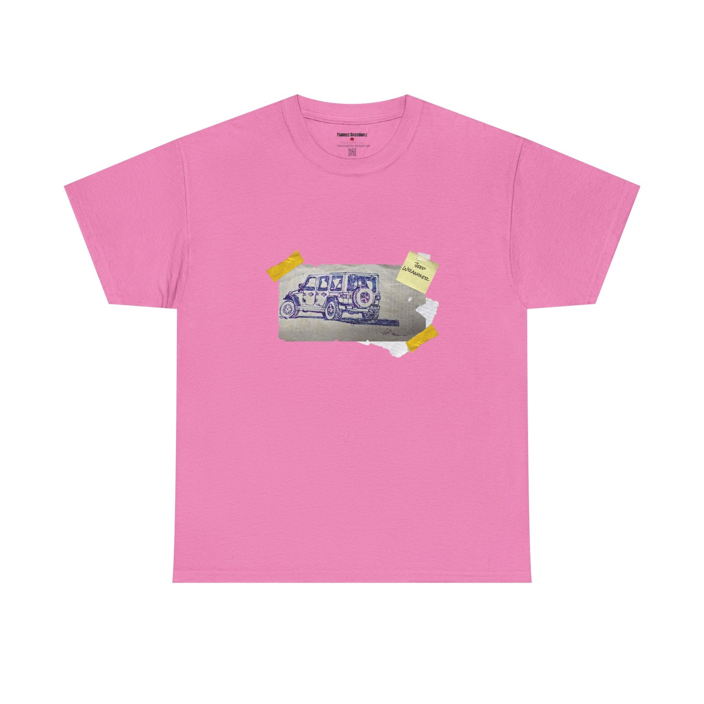 Jeep Drawing Print Unisex Heavy Cotton Tee